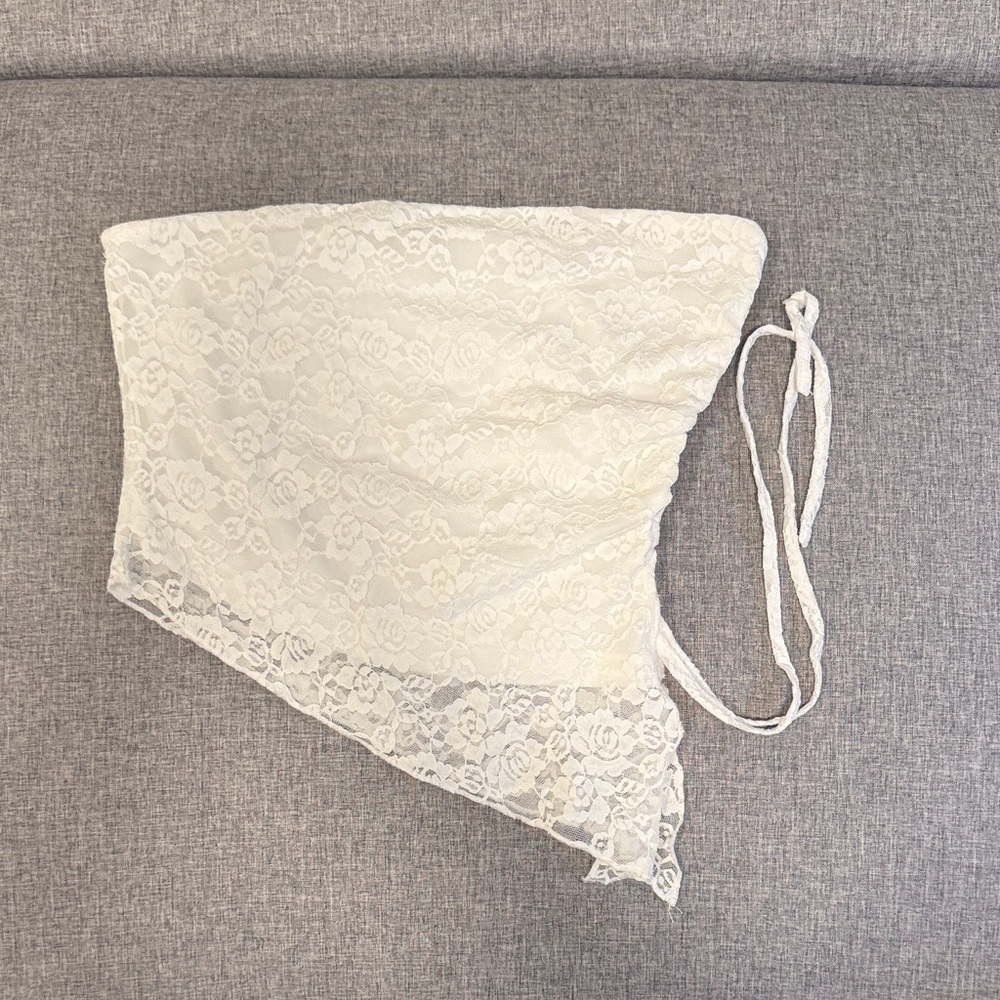 PacSun Lacy Asymetrical Strapless Tee